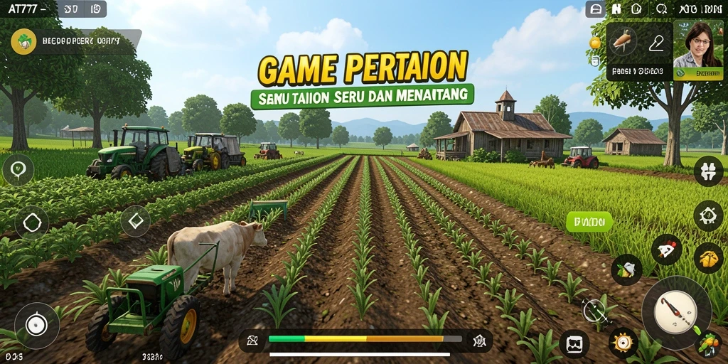 Gameplay AT777 menampilkan pengalaman seru bertani dan merawat hewan.