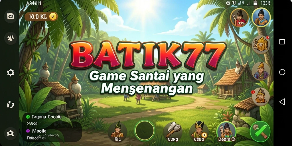 Tampilan gameplay BATIK77 yang menarik dan penuh warna.