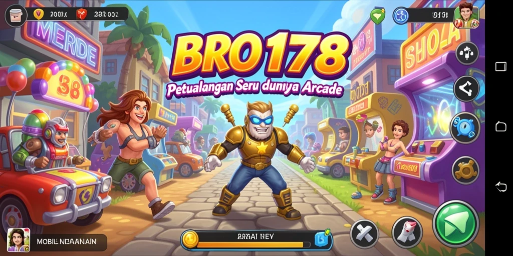 Tangkapan layar BRO178 menampilkan aksi gameplay Arcade yang mengasyikkan.