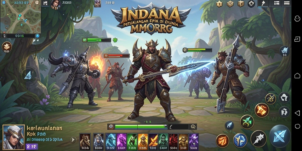 Tampilan gameplay epik di dunia fantastis INDAAA.