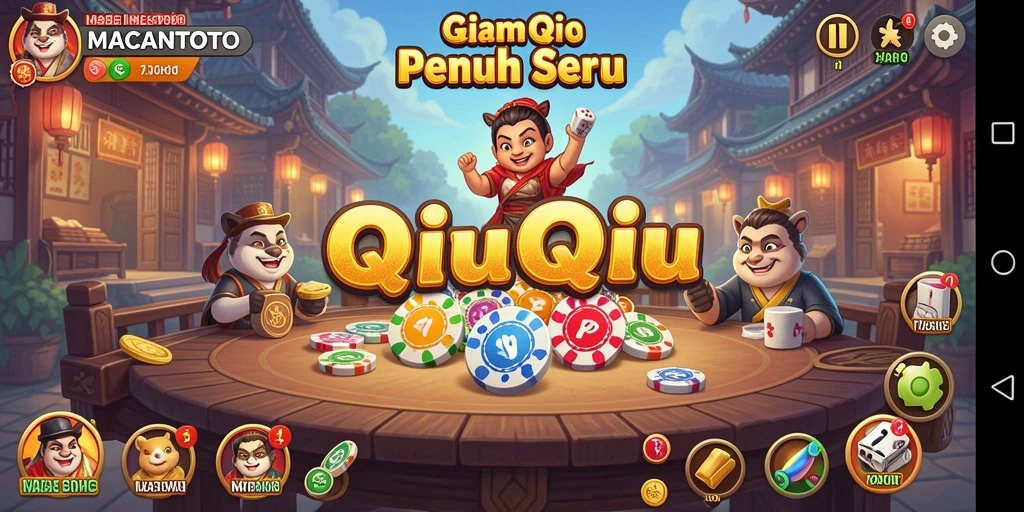 Screenshot menampilkan gameplay seru permainan QiuQiu.