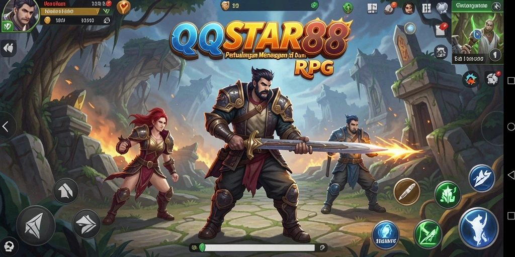 Screenshot menampilkan aksi pertempuran seru dalam QQSTAR88.