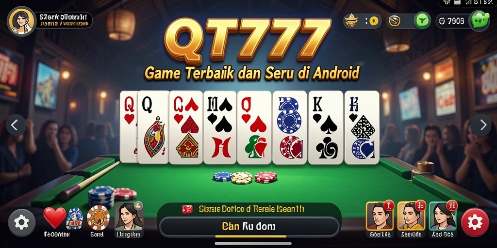 Tampilan gameplay seru dalam permainan Domino QT777.