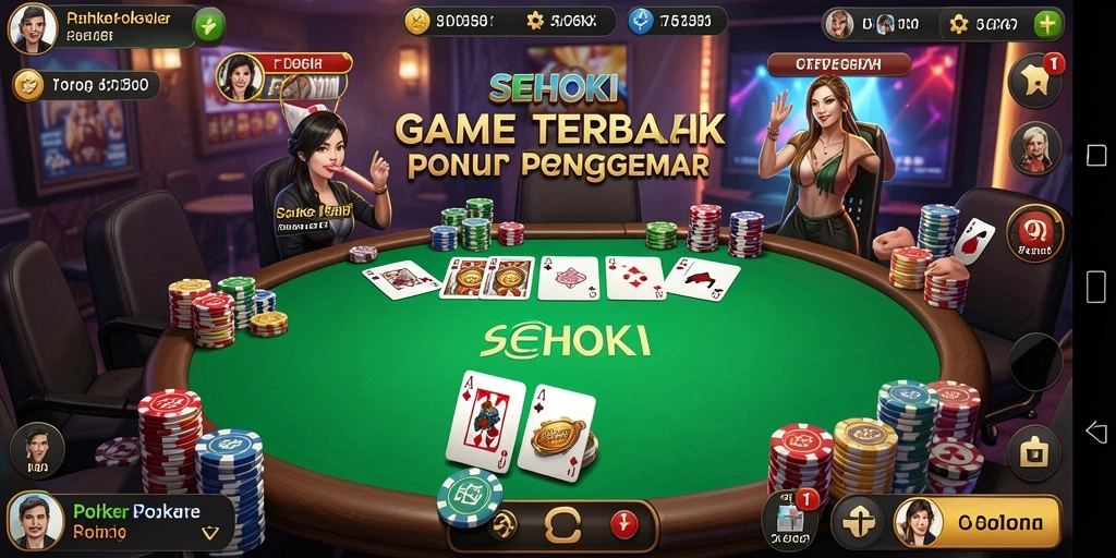 Tampilan gameplay menarik dalam permainan Poker SEHOKI.