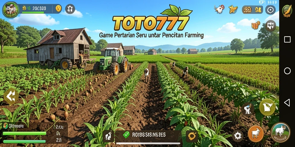 Screenshot utama TOTO777 menampilkan pengalaman seru bertani.